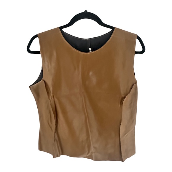Jacqueline Conoir Faux Leather Top L - Picture 2 of 4